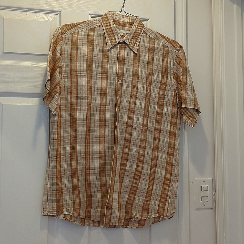 Perry Ellis linen summer shirt men's S